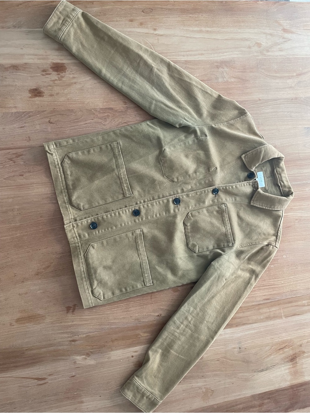 Men's Lightweight Chore Jacket in Olive-Tan
